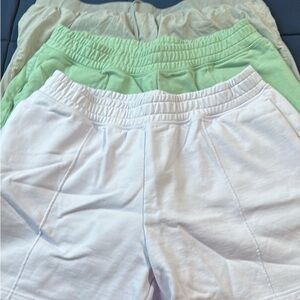 Women's lavender, gray  and Green Shorts lot